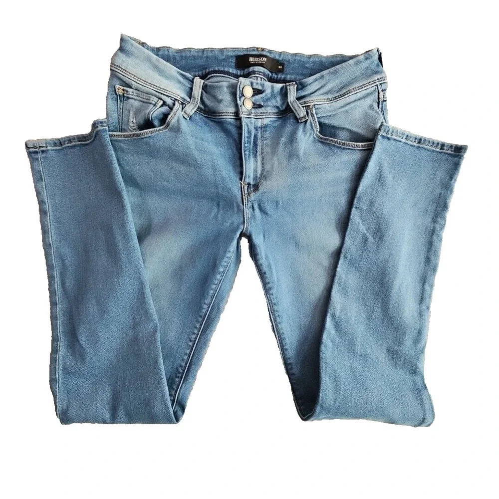 Hudson Los Angeles Jeans Women's Size 30 (30x28) Blue Collin‎ Skinny Flap Pocket